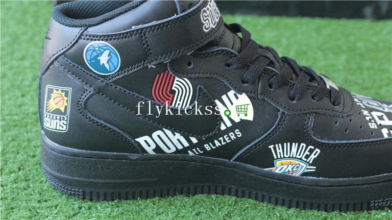 Supreme x NBA Nike Air Force 1 Mid Black